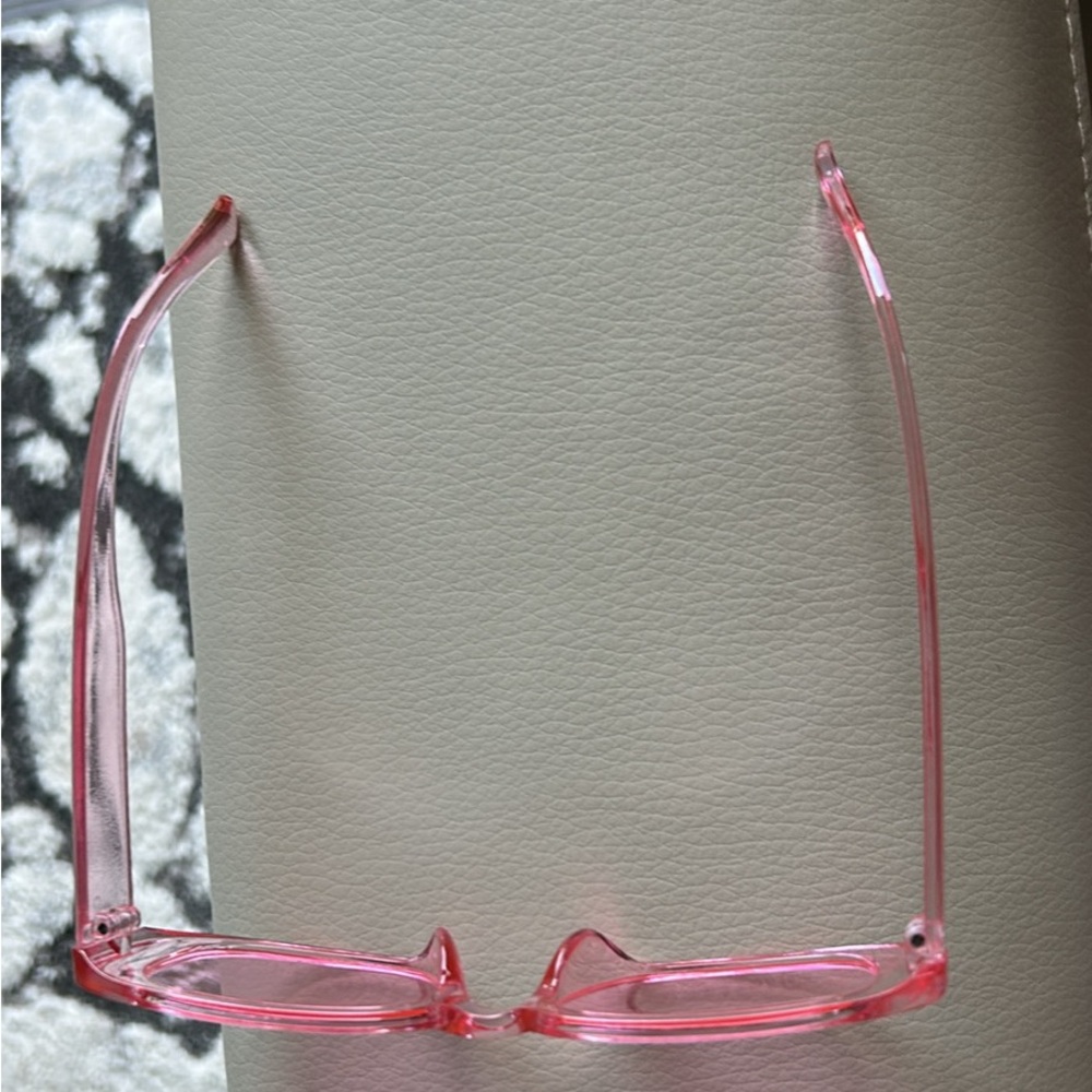 Pink Rectangular Sunglasses - Picture 4 of 5